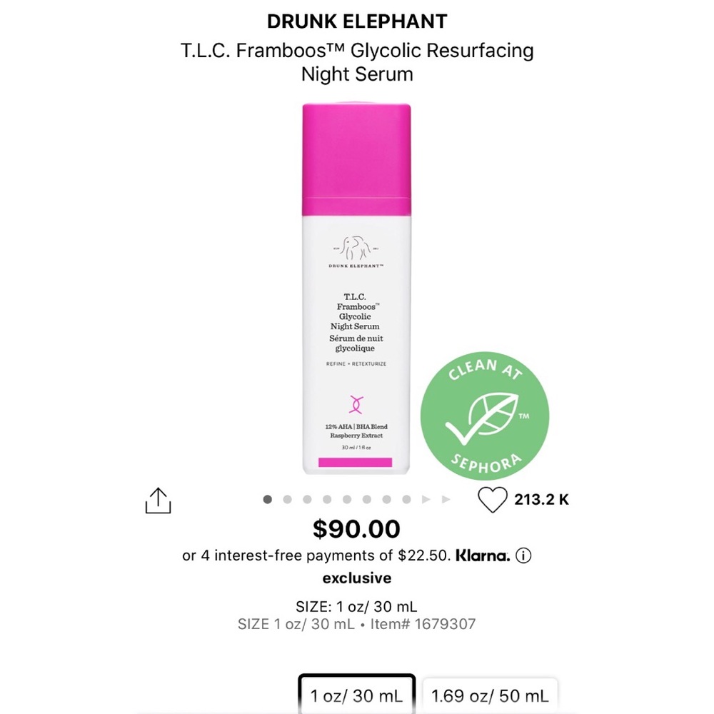 NWT Drunk Elephant TLC Serum